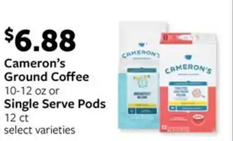 Fareway Cameron's Ground Coffee Single Serve Pods offer