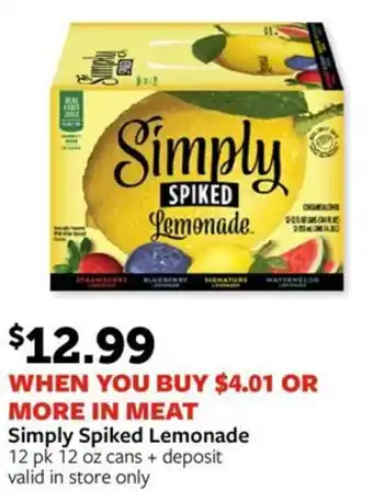 Fareway Simply Spiked Lemonade offer