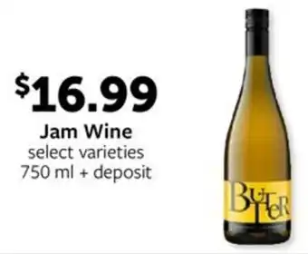 Fareway Jam Wine select varieties 750 ml + deposit offer