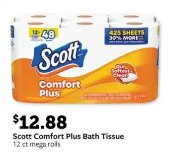 Fareway Scott Comfort Plus Bath Tissue 12 ct mega rolls offer