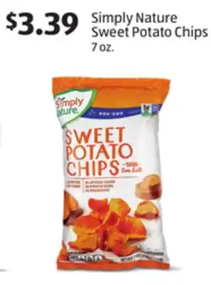 Aldi Simply Nature Sweet Potato Chips offer