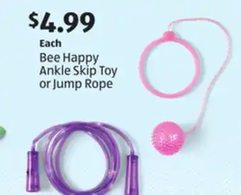 Aldi Bee Happy Ankle Skip Toy or Jump Rope offer