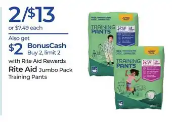 Rite Aid Rite Aid Jumbo Pack Training Pants offer