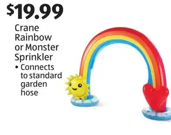 Aldi Crane Rainbow or Monster Sprinkler offer