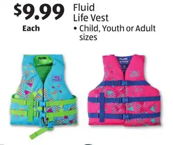 Aldi Fluid Life Vest offer
