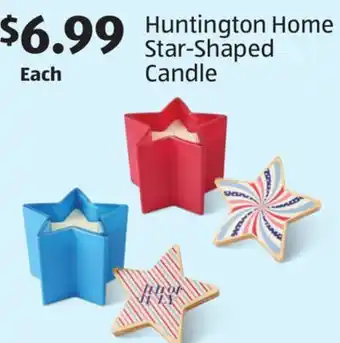 Aldi Huntington Home Star-Shaped Candle offer