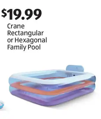 Aldi Crane Rectangular or Hexagonal Family Pool offer