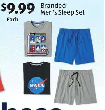 Aldi Branded Men's Sleep Set offer