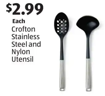 Aldi Crofton Stainless Steel and Nylon Utensil offer
