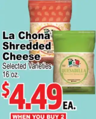 Superior Grocers La Chona Shredded Cheese offer