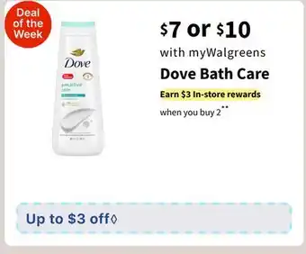 Walgreens Dove Bath Care offer