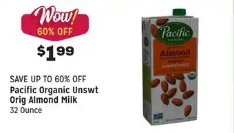 Grocery Outlet Unswt Orig Almond Milk offer