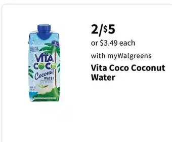 Walgreens Vita Coco Coconut Water offer