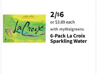 Walgreens 6-Pack La Croix Sparkling Water offer