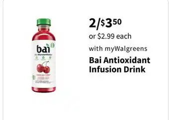 Walgreens Bai Antioxidant Infusion Drink offer