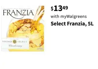 Walgreens Select Franzia, 5L offer