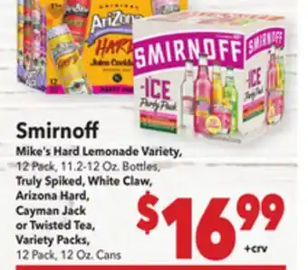 Vallarta Supermarkets Smirnoff Mike's Hard Lemonade Variety offer