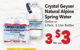 Vallarta Supermarkets Crystal Geyser Natural Alpine Spring Water offer