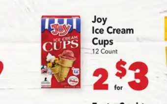 Vallarta Supermarkets Joy Ice Cream Cups offer