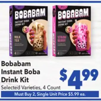 Vallarta Supermarkets Bobabam Instant Boba Drink Kit offer