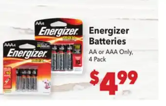 Vallarta Supermarkets Energizer Batteries offer