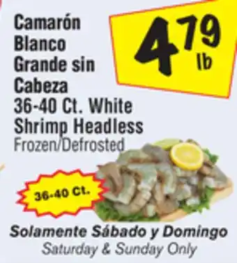 El Super 36-40 Ct. White Shrimp Headless offer