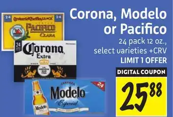 Foodmaxx Corona, Modelo or Pacifico offer