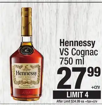 Super King Markets Hennessy VS Cognac offer