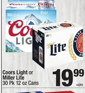 Super King Markets Coors Light or Miller Lite offer