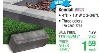 Menards 3-5/16 x 10 x 4 Charcoal Kendall Edge Edger offer