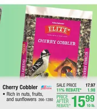 Menards Valley Splendor Elite Cherry Cobbler Wild Bird Food Seed - 10 lb offer