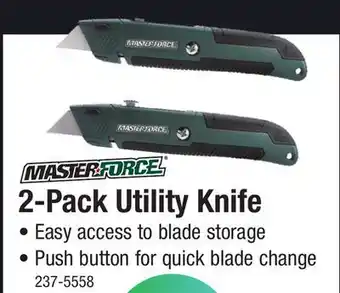 Menards Masterforce Quick Change Retractable Utility Knife - 2 Pack offer