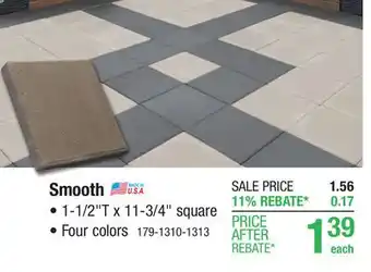 Menards 12 x 12 Gray Smooth Patio Block offer