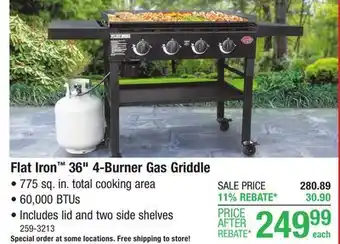 Menards Char-Griller Flat Iron 36 4-Burner Propane Gas Griddle offer
