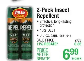 Menards REPEL Insect Repellent Sportsmen Max Formula 40% DEET - 6.5 oz - 2 Pack offer