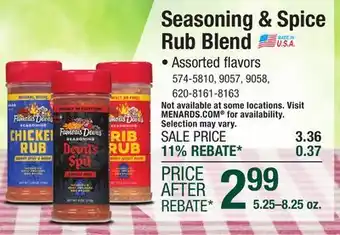 Menards Famous Dave's Devil's Spit Seasoning - 6 oz offer