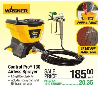 Menards Wagner Control Pro 130 High Efficiency Airless Paint Sprayer offer