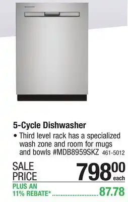 Menards Maytag 5-Cycle Fingerprint Resistant Stainless Steel Built-In Dishwasher offer