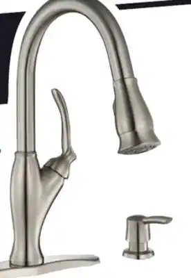 Menards Tuscany Jensen One-Handle Pull-Down Stainless Steel Kitchen Faucet offer
