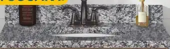 Menards Tuscany 31W x 22D Night Dive Granite Vanity Top with Oval Undermount Bowl offer