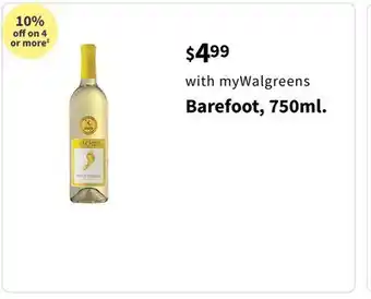 Walgreens Barefoot, 750ml offer