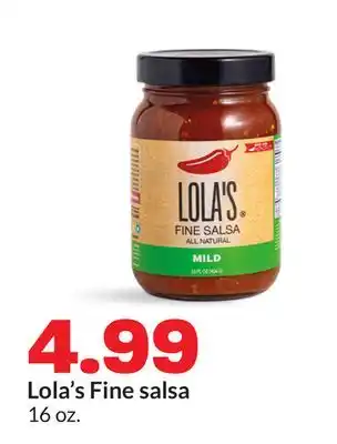Hy-Vee Lola's Fine salsa offer
