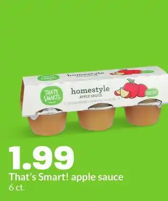 Hy-Vee That's Smart! apple sauce offer