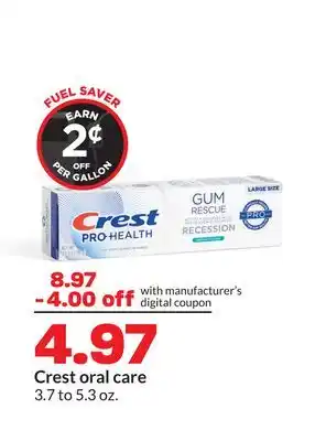 Hy-Vee Crest oral care offer