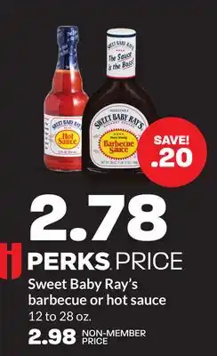 Hy-Vee Sweet Baby Ray's barbecue or hot sauce offer