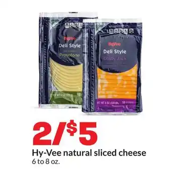 Hy-Vee Hy-Vee natural sliced cheese offer