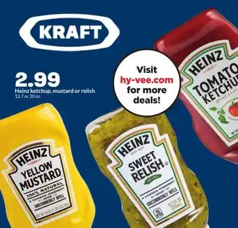 Hy-Vee Heinz ketchup, mustard or relish offer