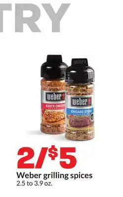 Hy-Vee Weber grilling spices offer