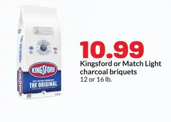 Hy-Vee Kingsford or Match Light charcoal briquets offer