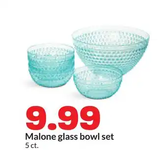 Hy-Vee Malone glass bowl set offer